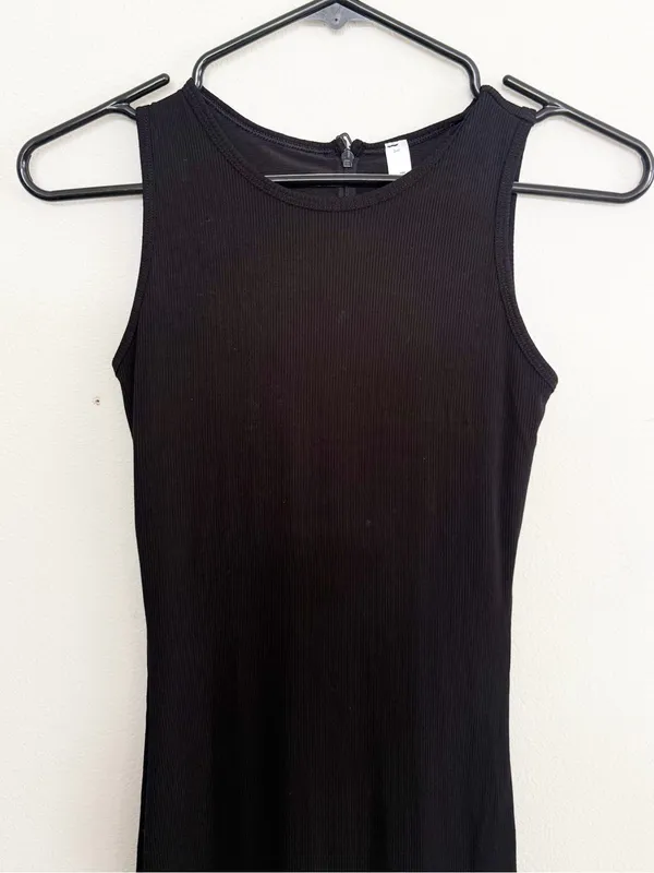 Popilush Built-In Shapewear Sleeveless Midi Dress - Black, size small - Image 4