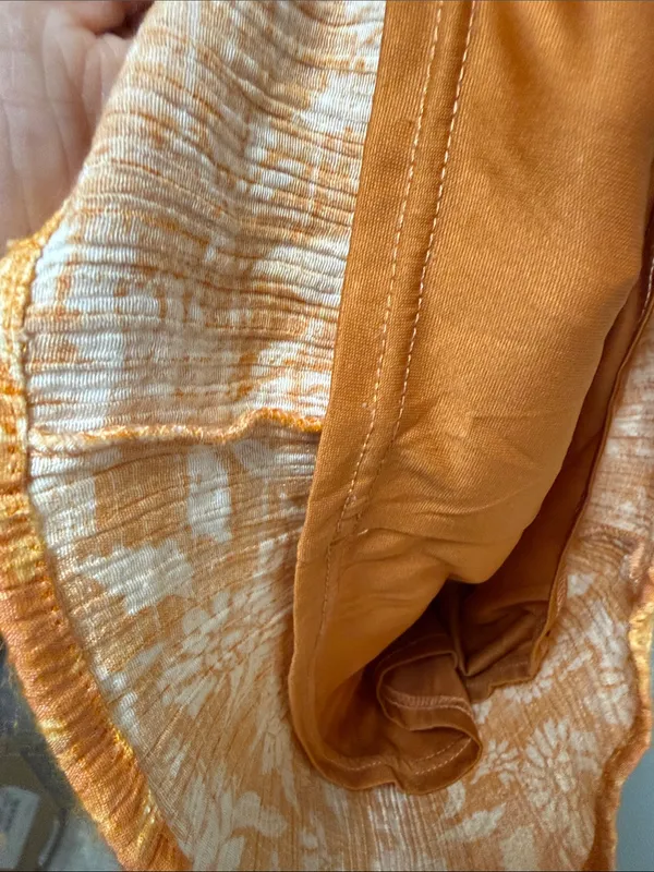 WONDERLY Yellow-Orange Floral Wide-Leg Pants Size XL - Image 8