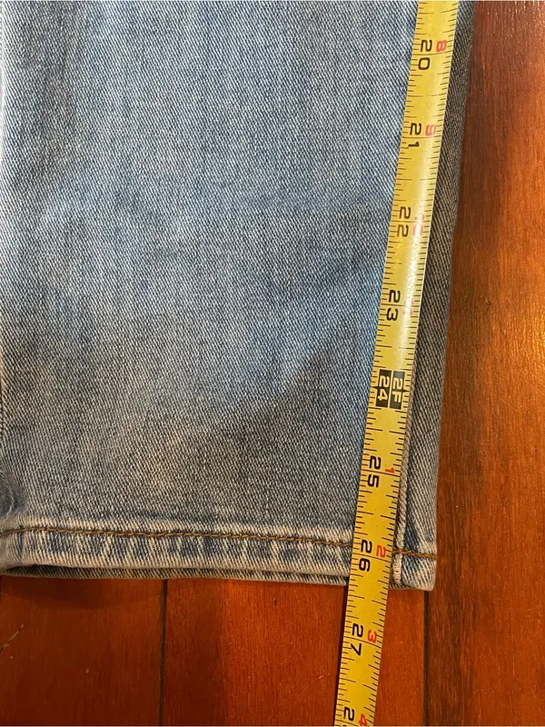 7 For All Mankind Paper Bag Jean Women 27” High Waist Skinny Frayed Ruffle Waist - Image 10