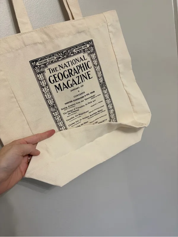 National Geographic Magazine Logo Canvas Tote Bag - Image 4
