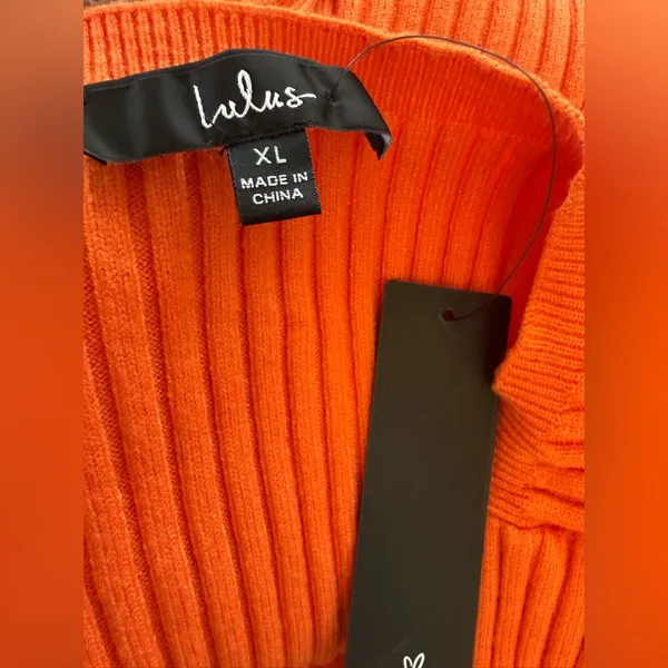NWT Lulus Ribbed Knit Cutout Halter Midi Dress‎ Size XL - Image 8