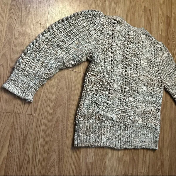 Matilda Jane Good Hart Wool‎ Blend Crochet Open Knit Sweater Women’s Size M Boho - Image 7