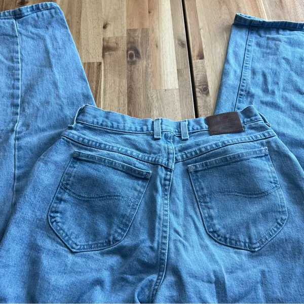 Vintage Lee Original Jeans Women’s 12M (27x29) Light Wash Straight Leg - Image 4