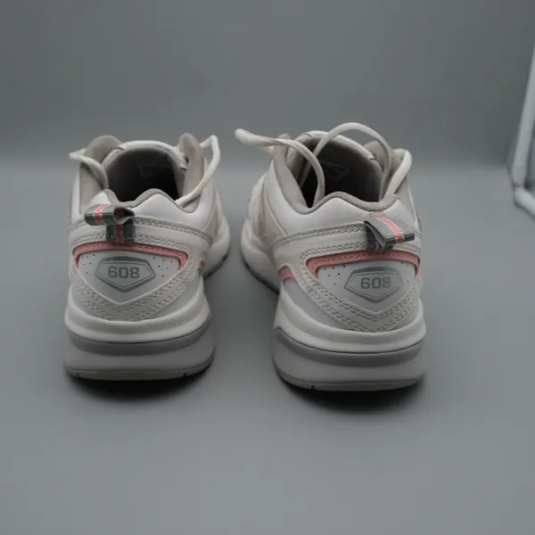 New Balance 608 v5 Sneakers 10.5 Women 9 Men White Pink Leather WX608WP5 - Image 10