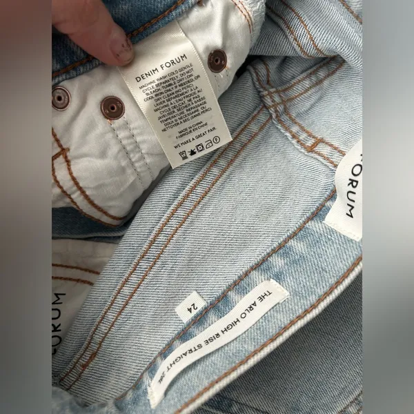 Denim Forum Aritzia The Arlo High Rise Straight Leg Jeans 24 - Image 5