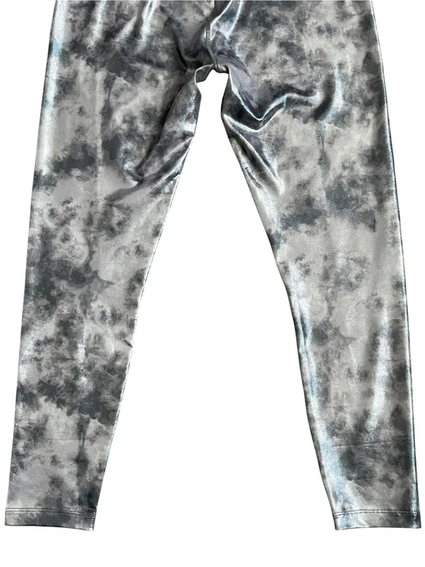 Beyond Yoga High Waist Tie Dye Midi Length Foil Gray Tie Dye Foil Size M - Image 8