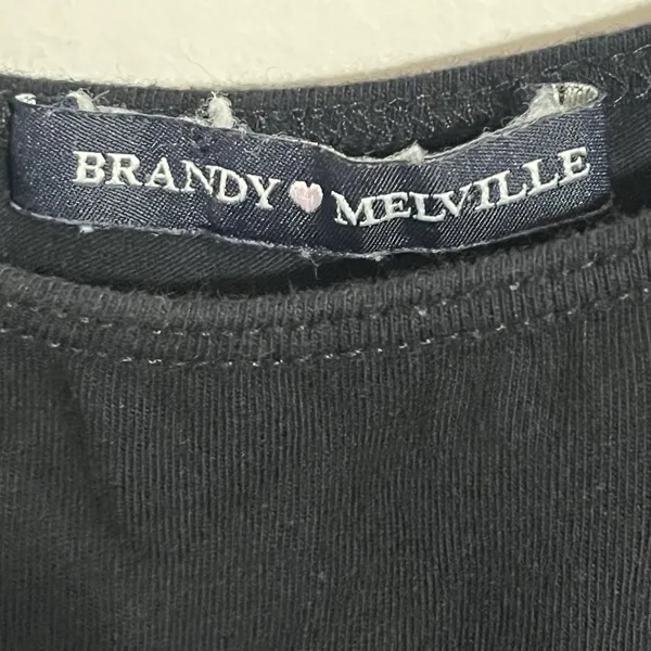 Brandy Melville Black Tank Top Dress With‎ Red & White Stripes Down The Side - Image 4