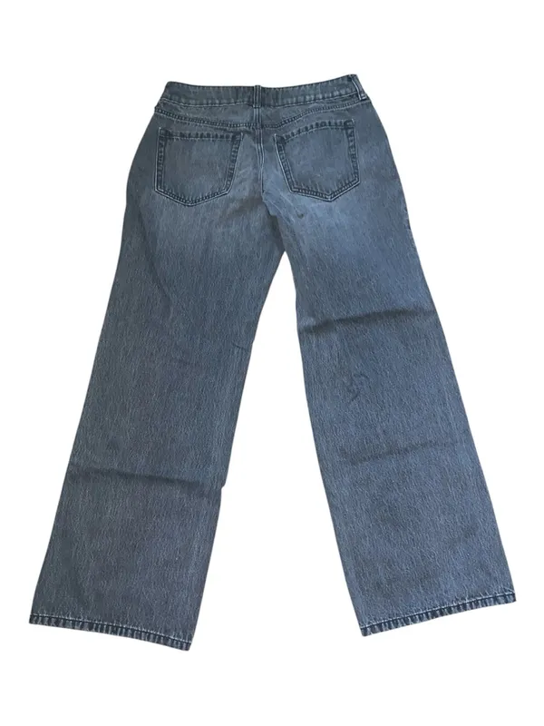 HOLLISTER Curvy Low Rise Baggy Washed Black Jeans size 2/26 - Image 2