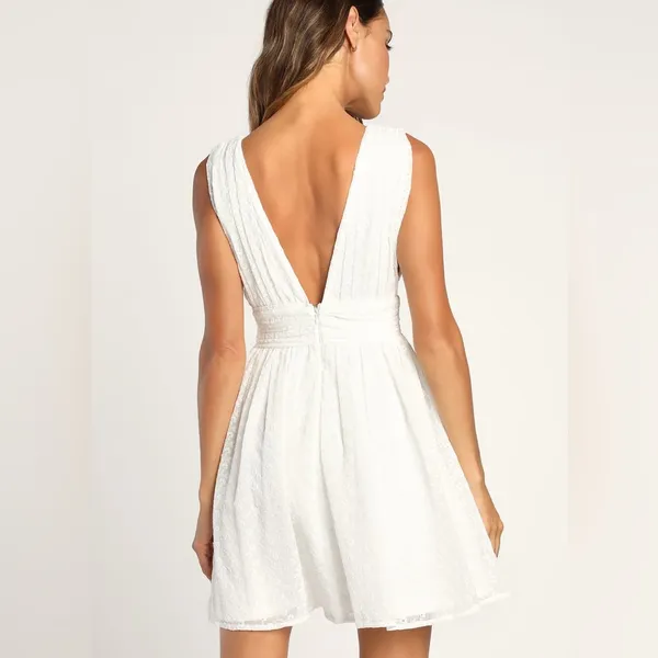 LULUS Be The Cutest White Eyelet‎ Embroidered Mini Dress - Image 7