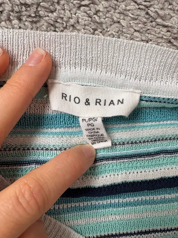 Rio and Ryan Striped Top Blue - Image 3