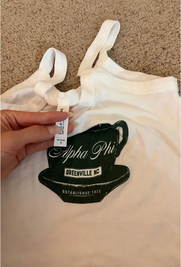Alpha Phi Tank White - Image 3