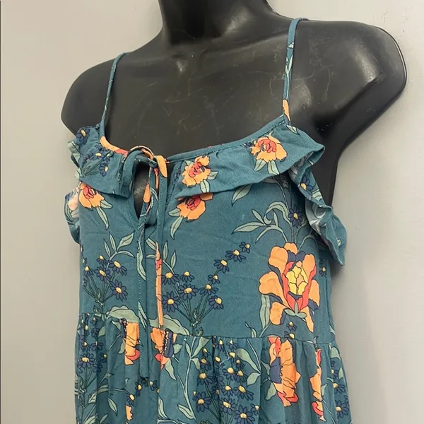 O'Neill Blue Pleated Maxi floral Sundress - Image 2