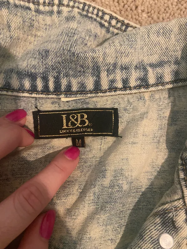 Sequin Denim Jacket Multiple Size M - Image 3