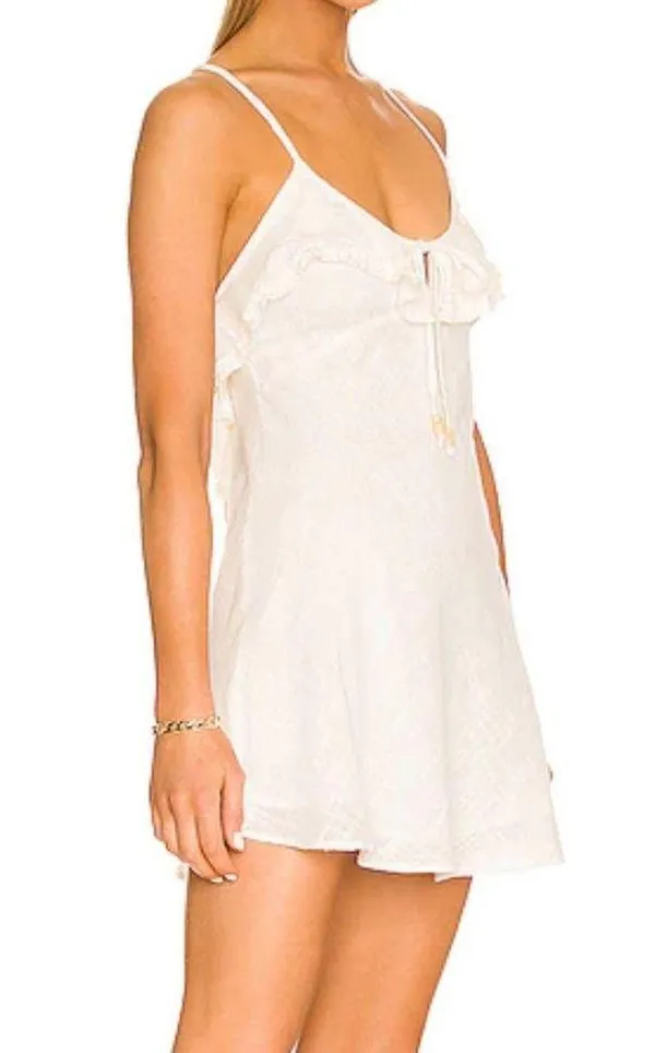 Free People Love Forever Mini Dress in Ivory - Image 2