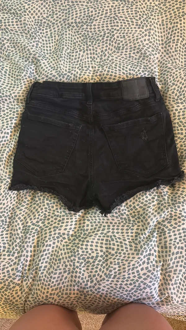 Aeropostale Black Jean Shorts - Image 3