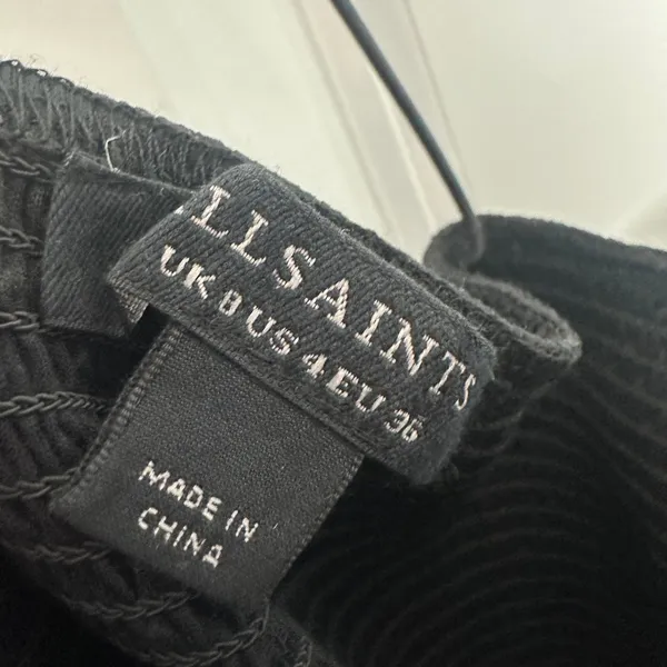 AllSaints Tilly Shirred Square Neck Bodysuit Womens 4 Spaghetti Strap Capsule - Image 4