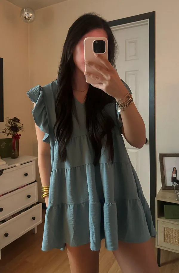 NWT boutique dress shiloh rose Blue - Image 2