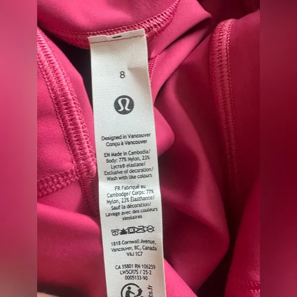 NWT Lululemon Wunder Train Tight Leggings Raspberry Coulis | Size 8‎ - Image 5