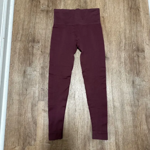 Set Active | SCULPTFLEX Burgundy Maroon High Waisted Seamless Leggings, S - Image 2
