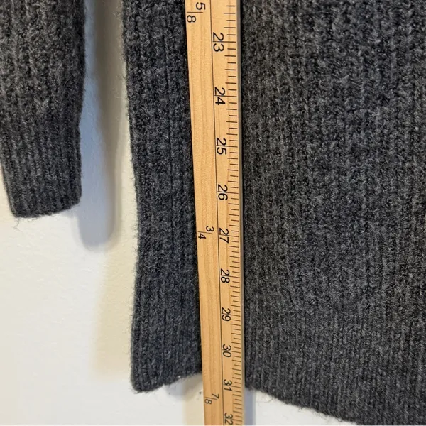 Abercrombie & Fitch Knit Turtleneck Sweater Dress Gray Size Medium - Image 7