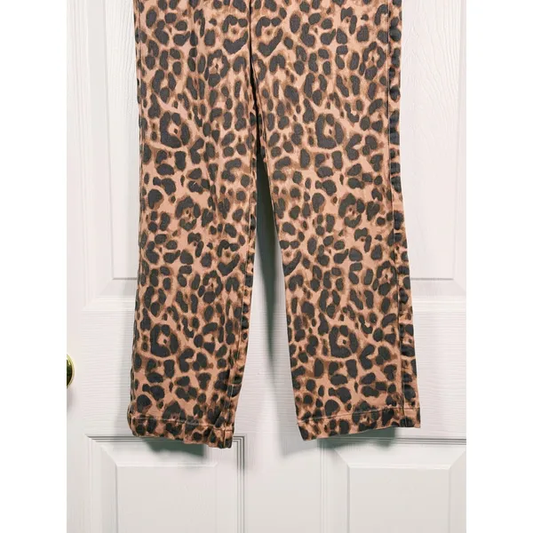 Reformation Marlon High Rise Leopard Print Pants Womens Size 0 Cheetah Statement - Image 10