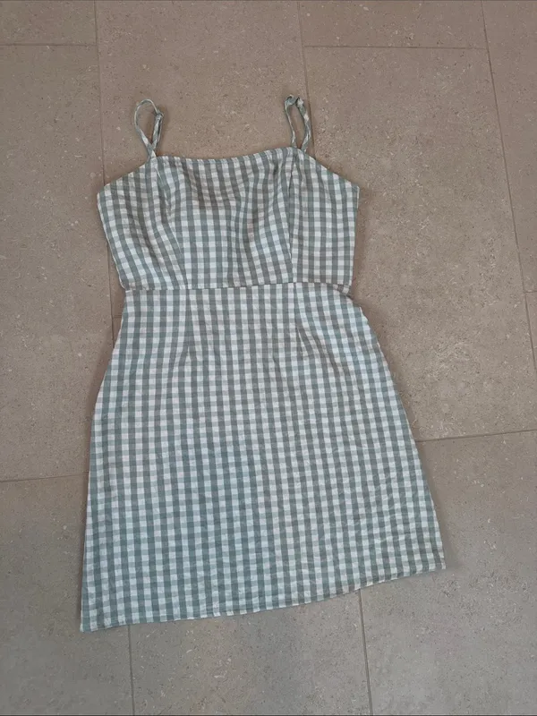 Sky and Sparrow Gingham Spaghetti Strap Mini Dress - Image 2
