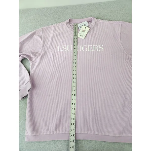Pressbox Purple LSU‎ Tigers Vintage Wash Pullover Cord Comfy Sweatshirt XL NWT - Image 11