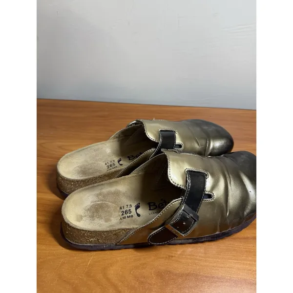 Betula by Birkenstock Womens Patent Leather Mules Shoes Gold Ombre EU 41 US 10 - Image 5