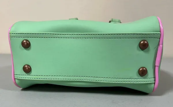 Von Dutch Mint Green Pink Mini Bowling Bag Purse Handbag Pocketbook Satchel 💚🩷 - Image 11