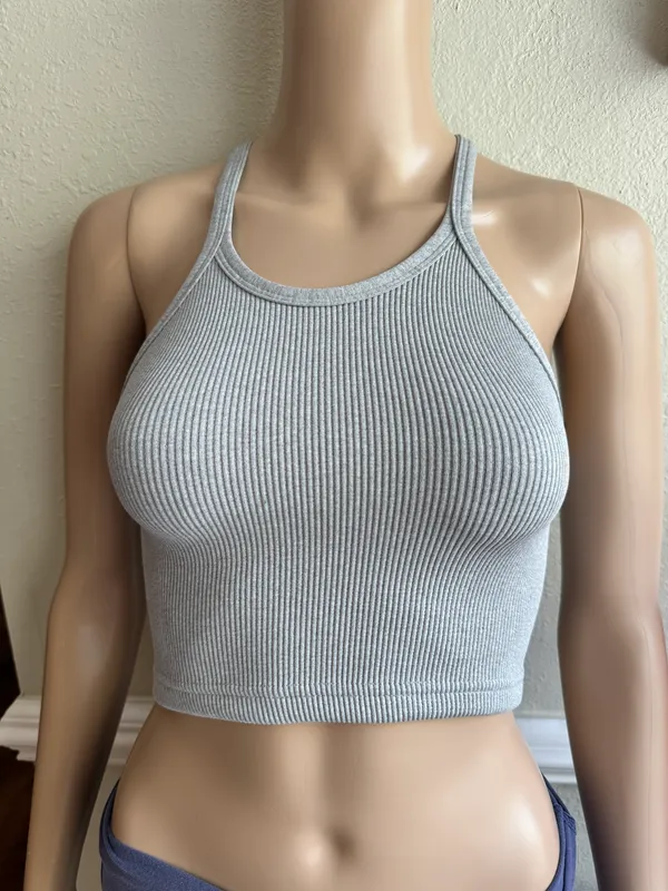 Free People Happiness Tank Top XS/S NWOT Gray - Image 4