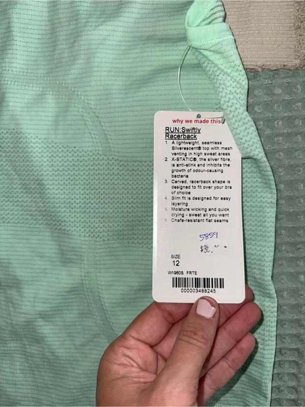NWT Lululemon Run: Swiftly Racerback‎ size 12 - Image 3