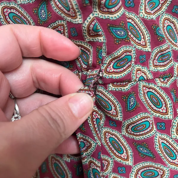 Vintage 1980s‎ Schrader Paisley Pleated Grandma Core Midi Length Dress Size 12 - Image 8
