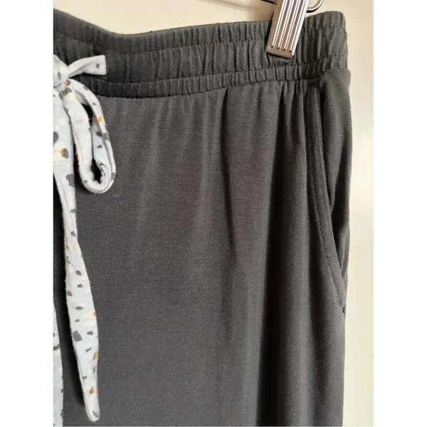 PJ Salvage Grey Pajama Set Pants & Long Sleeve Top Supersoft Cozy Sleepwear XS - Image 9
