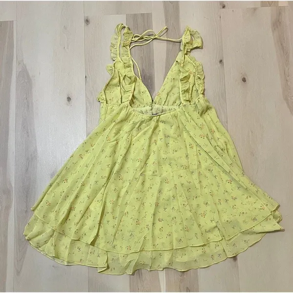 Anthropologie Rumored NWT Women Large Floral Secret Garden Mini Dress Coquette - Image 10