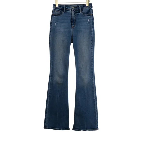 Old Navy Higher High Rise Flare Jeans Secret Smooth Pockets Size 4 Flared Jeans - Image 2