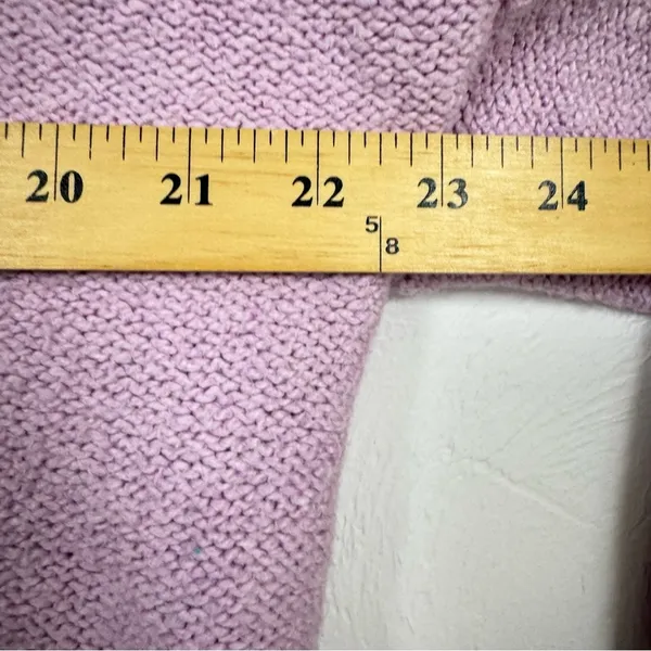 Pilcro Purple Balloon Sleeve Fluffy Sweater V Neck Womens M Oversized Boho Fall - Image 13