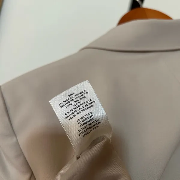 Aritzia Wilfred Toledo Blazer Double Breasted Sierra‎ Beige Career Size 2XS - Image 6