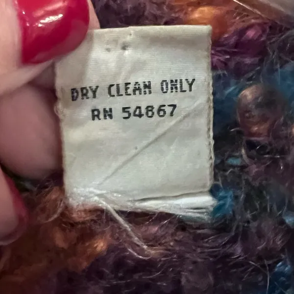 Vintage 1990s Compagnie Internationale Express Handknitted Curly Mohair Sweater‎ - Image 10