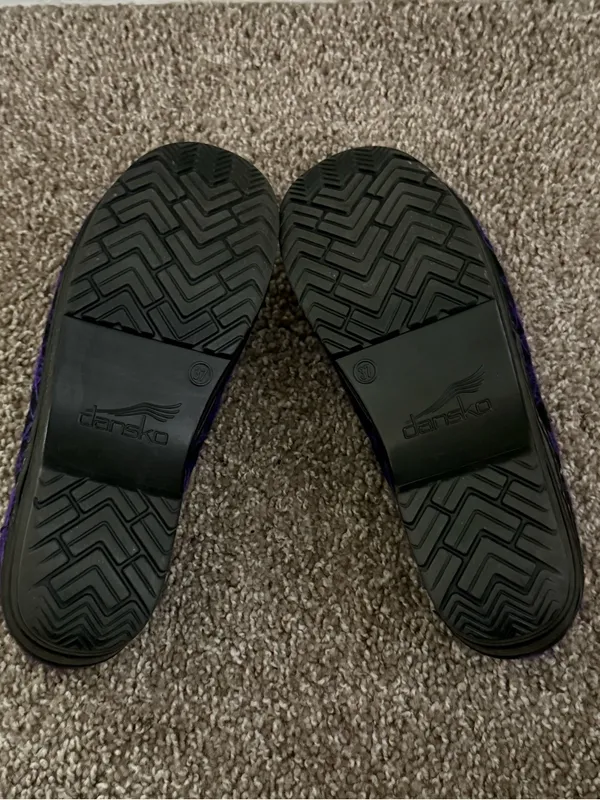 Dansko Professional Wool Clogs 37 Purple Black Nursing Medical Shoes Halloween - Image 15