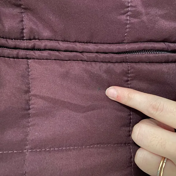 New York‎ & Company women’s deep purple light padding puffer zip vest pockets XL - Image 4