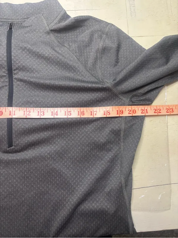 REI Coop Womens Large Pullover Top Gray 1/4 Zip Mock Neck Stretch Performance - Image 3