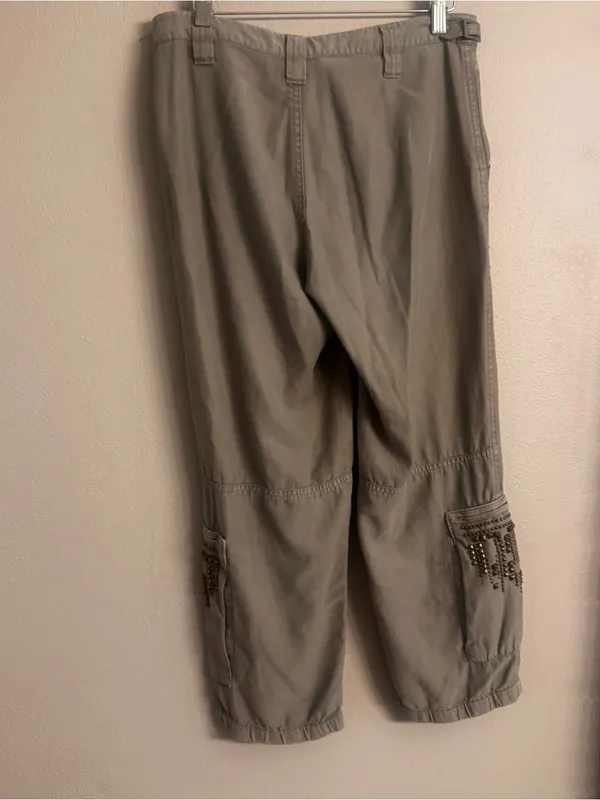 BABAKUL‎ Embellished Cargo Capri Y2K Green Size XS - Image 5