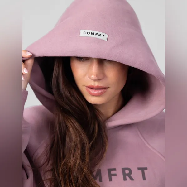 NWT Comfrt Tranquil HEAVYWEIGHT Orchid Hoodie - Image 2