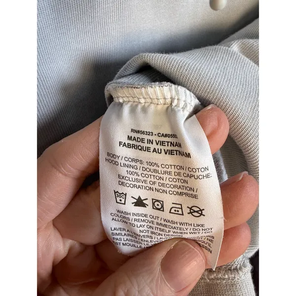 Nike Sportswear Club Cropped Hoodie Gray Sweatshirt XL Athleisure Sporty‎ - Image 6