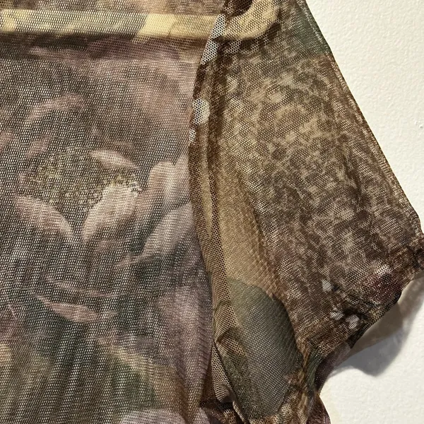 Sheer camo and‎ floral dress size s - Image 3
