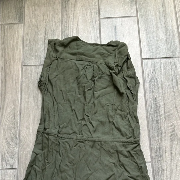 5/48 Olive Green Button-Down Dress - Image 6