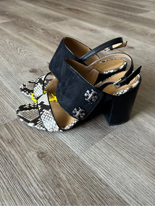 Tory Burch Kira Snakeskin Suede slingback S 8.5 - Image 7