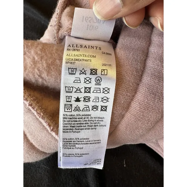AllSaints Lucia Mauve Sweatpants‎ Joggers Size 6 - Image 6