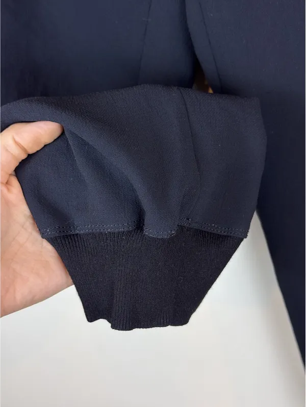 Aritzia Wilfred Buffon Jogger Pants M Navy Yellow Blue Side Stripe Track Pants - Image 5