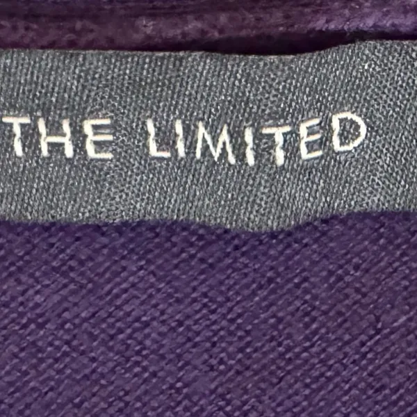 The Limited Sweater Vest Womens Sz M Plum Knit Cotton Sleeveless V Neck Buttoned - Image 7